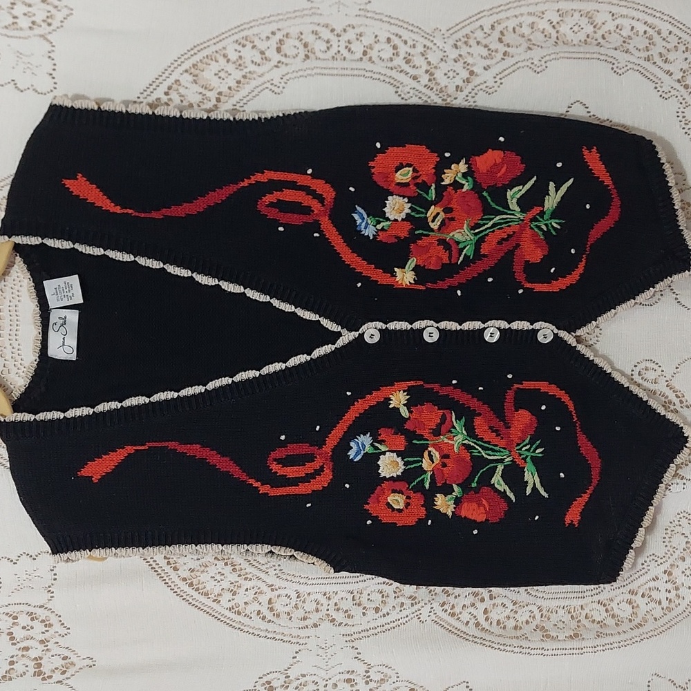 Joan steele size large knit sweater vest (InvW174)